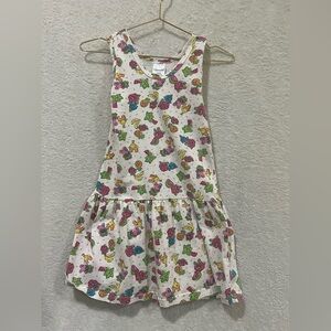 Spencer’s Girls White Tropical Printed Dress M (10/12) With Bananas, Pineapples
